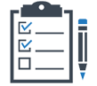 Checklist icon with a clipboard, pen, and  To Do  list items.